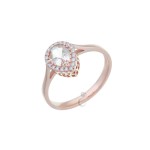 Δαχτυλίδι Γυναικείο Ροζ Χρυσό 18κ με διαμάντια